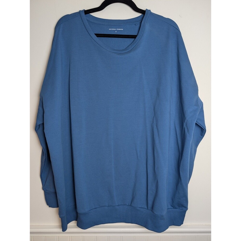 Universal Standard Sweatshirt Lauren Core Terry Women’s Size M (2X) Blue Cozy